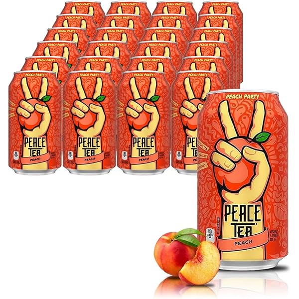 Amazon.com : Peace Tea Caddy Shack Peach Flavored Tea, 12 fl oz